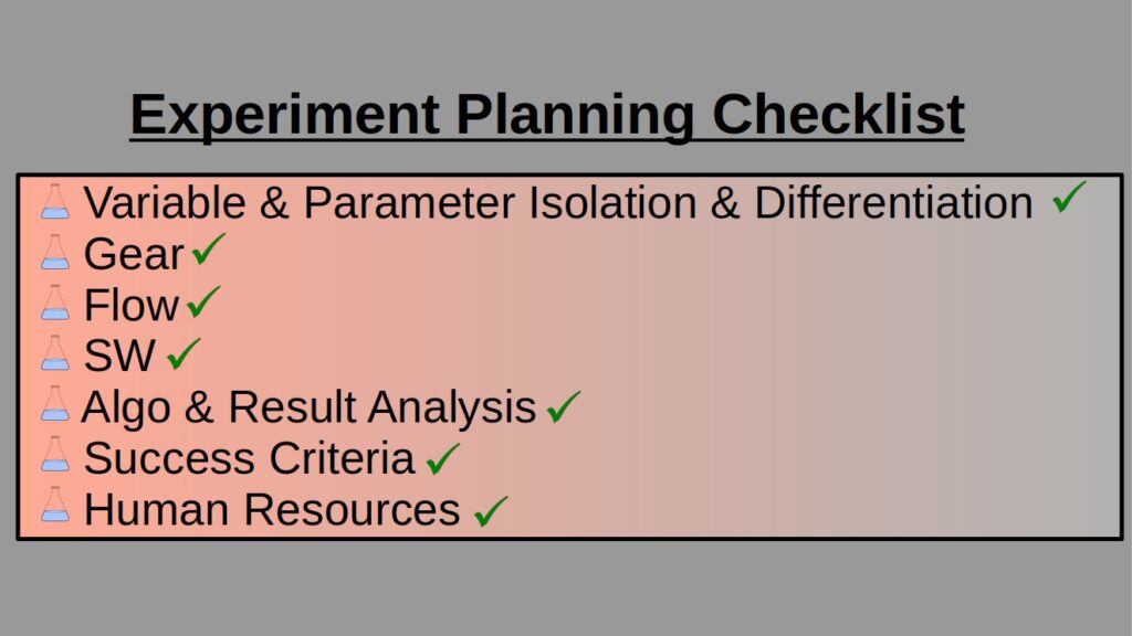 Experiment Planning Checklist