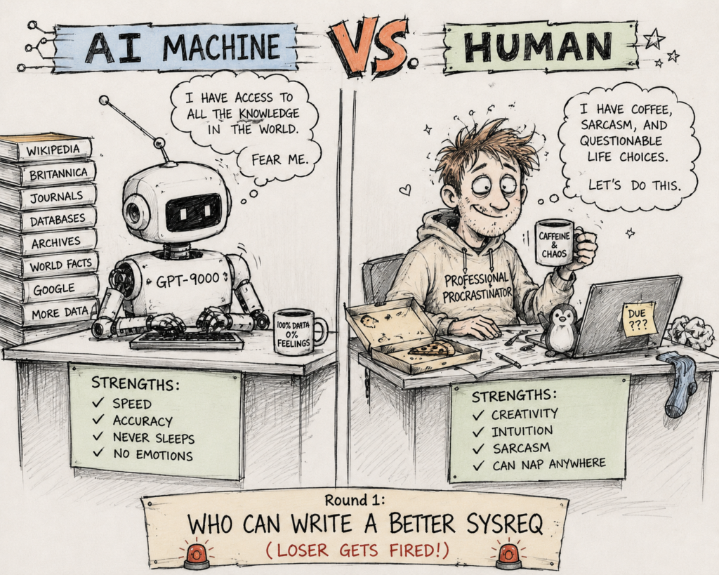 The Ultimate System Requirements Example - AI vs. Human title image